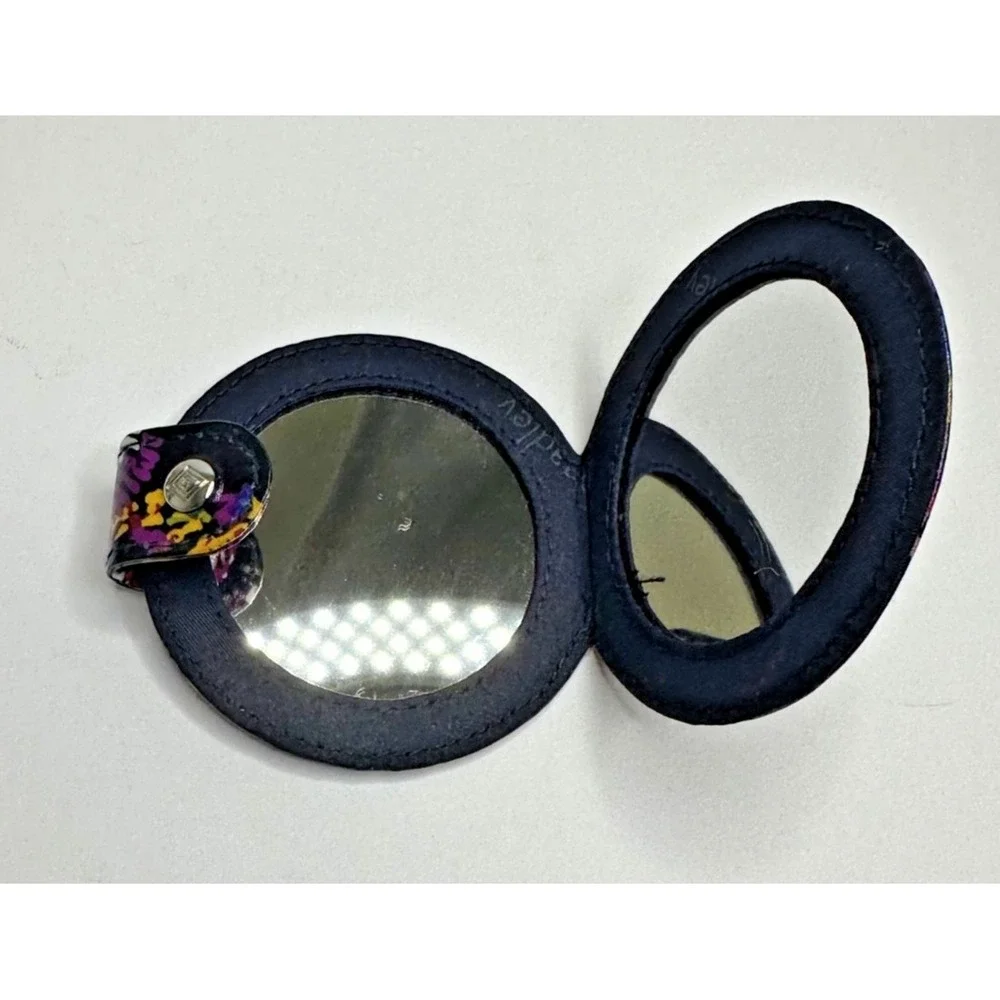 Vera Bradley Mirror for Purse Compact Travel Midnight Wildflowers